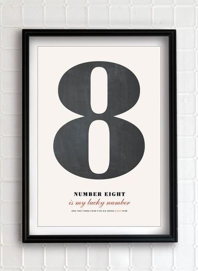 Pick a number Personalized Number Poster art print by evajuliet, $38.00